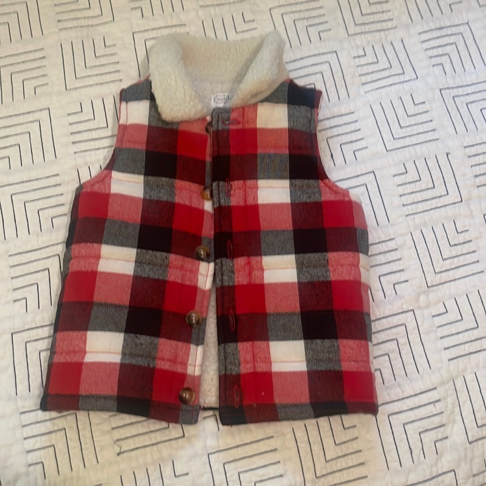 Buffalo checkered plaid 2T-3T vest